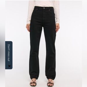 Abercrombie & Fitch Curve Love 90s Ultra High rise Jeans - No Fade Black